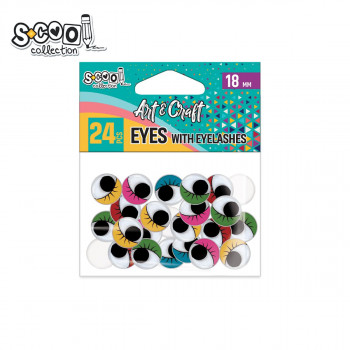 KRAFT S-COOL OČI SA TREPAV.MIX BOJA 18mm 1/24 SC2032 