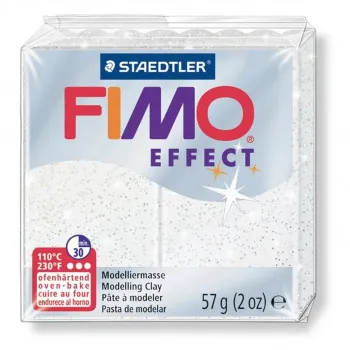 MASA ZA MODEL.FIMO EFFECT METALLIC BIJELA 