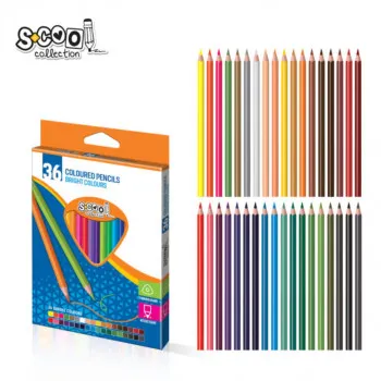 DRVENE BOJICE 36PCS SET TRIANGULAR 