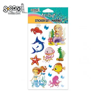 KRAFT UKRASNI STIKER 3D MORSKE RIBE SC2806 