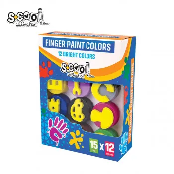FINGER PAINT COLORS 12/1 15ML 