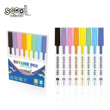 MARKER SET OUTLINER GEL PEN 1/8 SC3012 