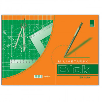 MILIMETARSKI BLOK A3 25L - SAVPO NETO 