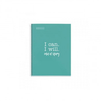 SVESKA A4 80 KARO 90G MESSAGES TURQUOISE MR 46585MR 