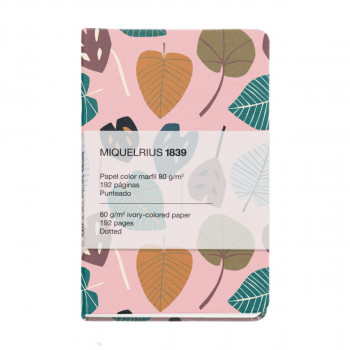 NOTES DOTS PINK AUTUMN LEAVES 
