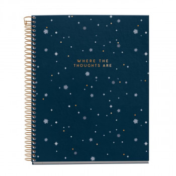 SVESKA A5 120 SQU THOUGHTS MIDNIGHT 