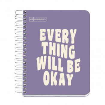 SVESKA A6 100 HOR 90G MESSAGES PURPLE 