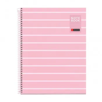SVESKA A4 80 HOR BETWEEN THE LINES PINK 