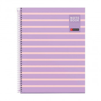 SVESKA A4 80 SQU BETWEEN THE LINES MAUVE 