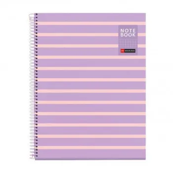 SVESKA A4 80 SQU BETWEEN THE LINES MAUVE 