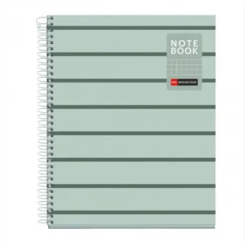 SVESKA A5 80 SQU BETWEEN THE LINES MOSS 