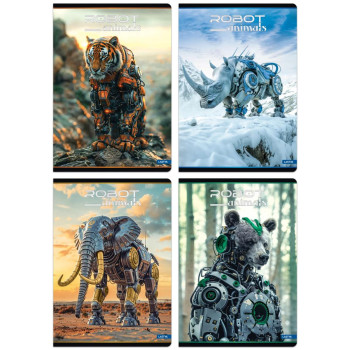 SVESKA A4 MP ROBOT ANIMALS DIKTO 