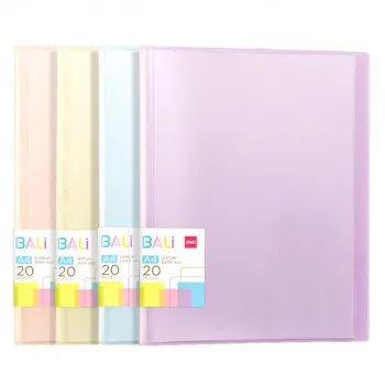 FASCIKLA DELI CLEAR BOOK PASTEL 20 LISTA 