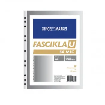 FASCIKLA U 60mic OFFICE MARKET 100/1 