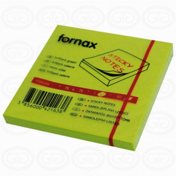 POST IT BLOK 75X75 80L NEON Z 