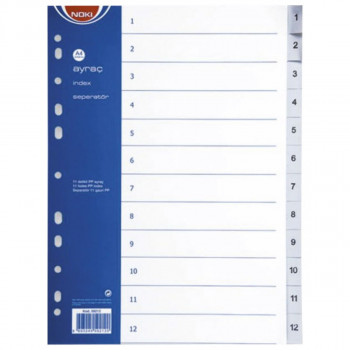 LIST ULOŽNI A4 1-12 SIVI FORNAX 