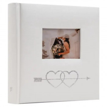 FOTO ALBUM B-4650SW 2HEARTS 1 SILVER 10*15 