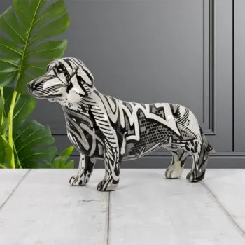FIGURA MONOCHROME DACHSHUND LP48614 