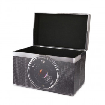 Kutija za odlaganje, Vintage, camera, with lid, wood 