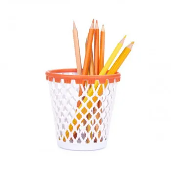 Čaša za olovke, Basket, bijeli, plastic 
