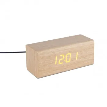 Budilnik, Timber, Oak, USB cable incl. 