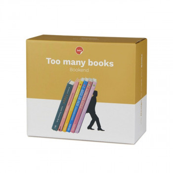 Držač za knjige, Too Many Books, crni, metal 