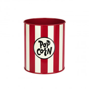 Čaša za olovke, Popcorn, beige/crveni, metal 