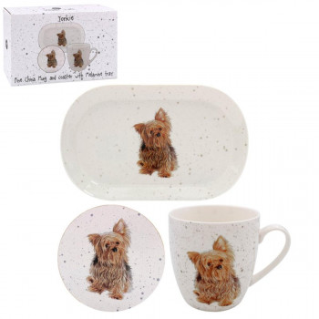 SET ŠOLJA PODMETAČ I TACNA YORKIE LP95617 