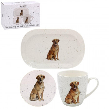 SET ŠOLJA PODMETAČ I TACNA GOLDEN LAB LP95611 