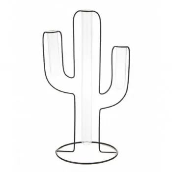 VAZNA,Cactus Silhouette,black,metal/glass 