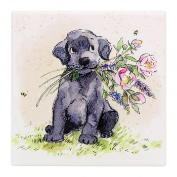 PODMETAČ DOG WITH FLOWERS 