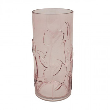 VAZNA STAKLENA PINK FLORAL L LP75770 