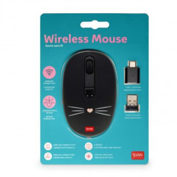 MIŠ BEŽIČNI KITTY BLACK WMO0011 