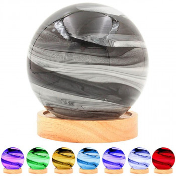 LAMPA COSMIC PLANET GREY 12CM 