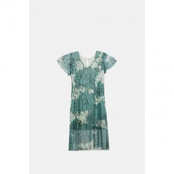 MIDI HALJINA KRATKIH RUKAVOVA -ZELENA - L/XL 40278-201 