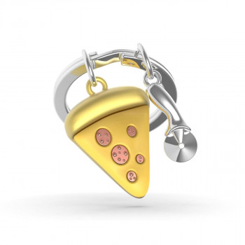 PRIVJESAK ZA KLJUČEVE-METAL- Foodie  -Pizza with Pizza Cutter 
