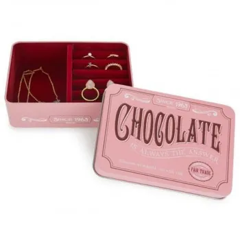 KUTIJA ZA NAKIT CHOCOLATE PINK METAL 