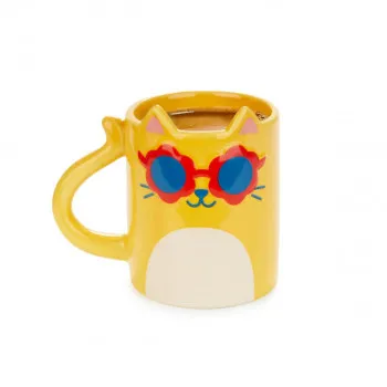 ŠOLJA COOL CAT YELLOW 350 ML KERAMIKA 