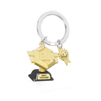 Privjesak za ključeve Number 1 Best Teacher Trophy 
