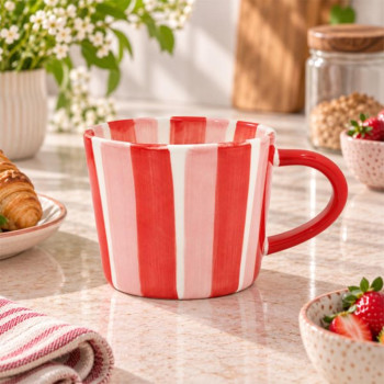 Šolja, crvena i roza Stripes  LP77756 