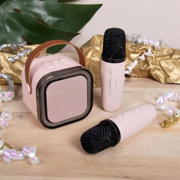 Karaoke aparat, 2 mikrofona, rozi LP75811 