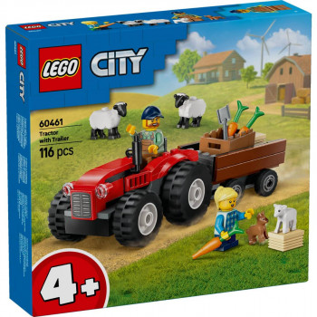 LEGO CRVENI TRAKTOR S PRIKOLICOM I OVCE 