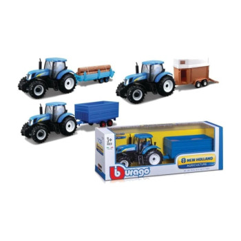 BURAGO 1/32 HOLLAND TRAKTOR+PRIKOLICA 