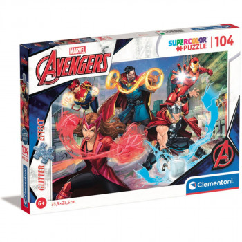 PUZZLE 104 GLITTER AVENGERS 