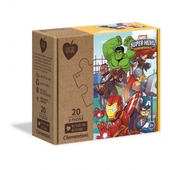 PUZZLE 2X20 MARVEL SUPERHGERO 