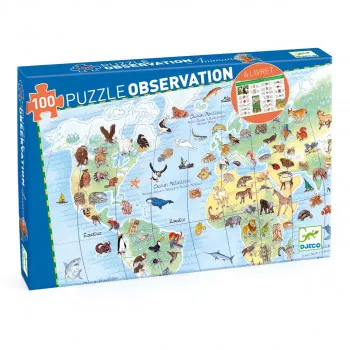 PUZZLE - World’s animals 100 pcs + leaflet DJ07420 