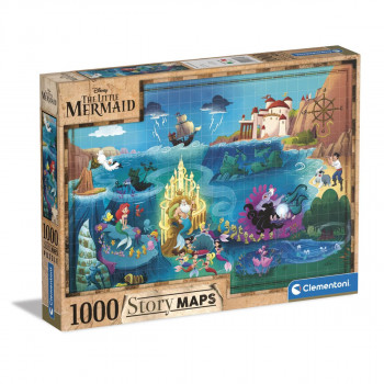 PUZZLE 1000 DISNEY MAPS LITTLE MERMAID 