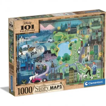 PUZZLE 1000 DISNEY MAPS 101 DALMAT. 