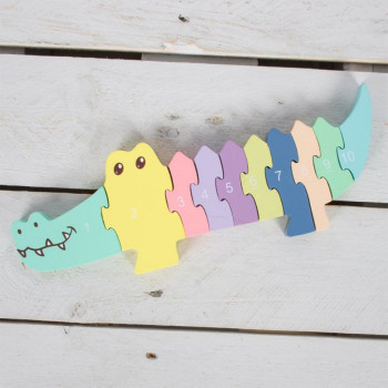 DRVENE PUZZLE KROKODIL LP62062 