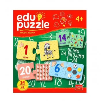 EDU PUZZLE UČIMO DA BROJIMO 1-24  KUMARO 